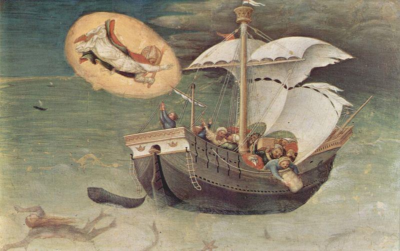 Gentile da Fabriano Quaratesi-Polyptychon, funf Predellatafeln mit Szenen aus dem Leben des Hl. Nikolaus von Bari oil painting image